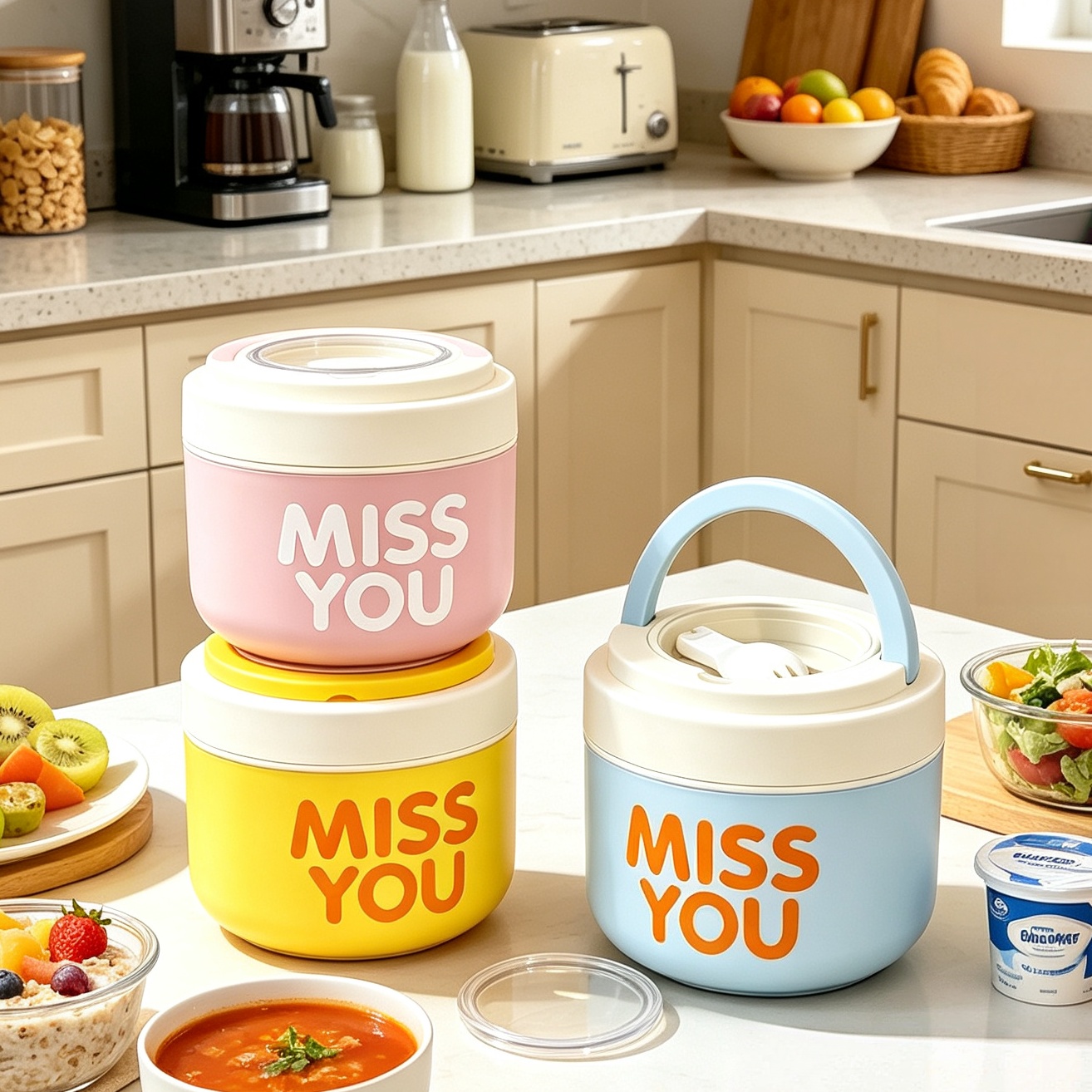 Salad Container Jar - 304 스테인리스 스틸 보온 아침 식사