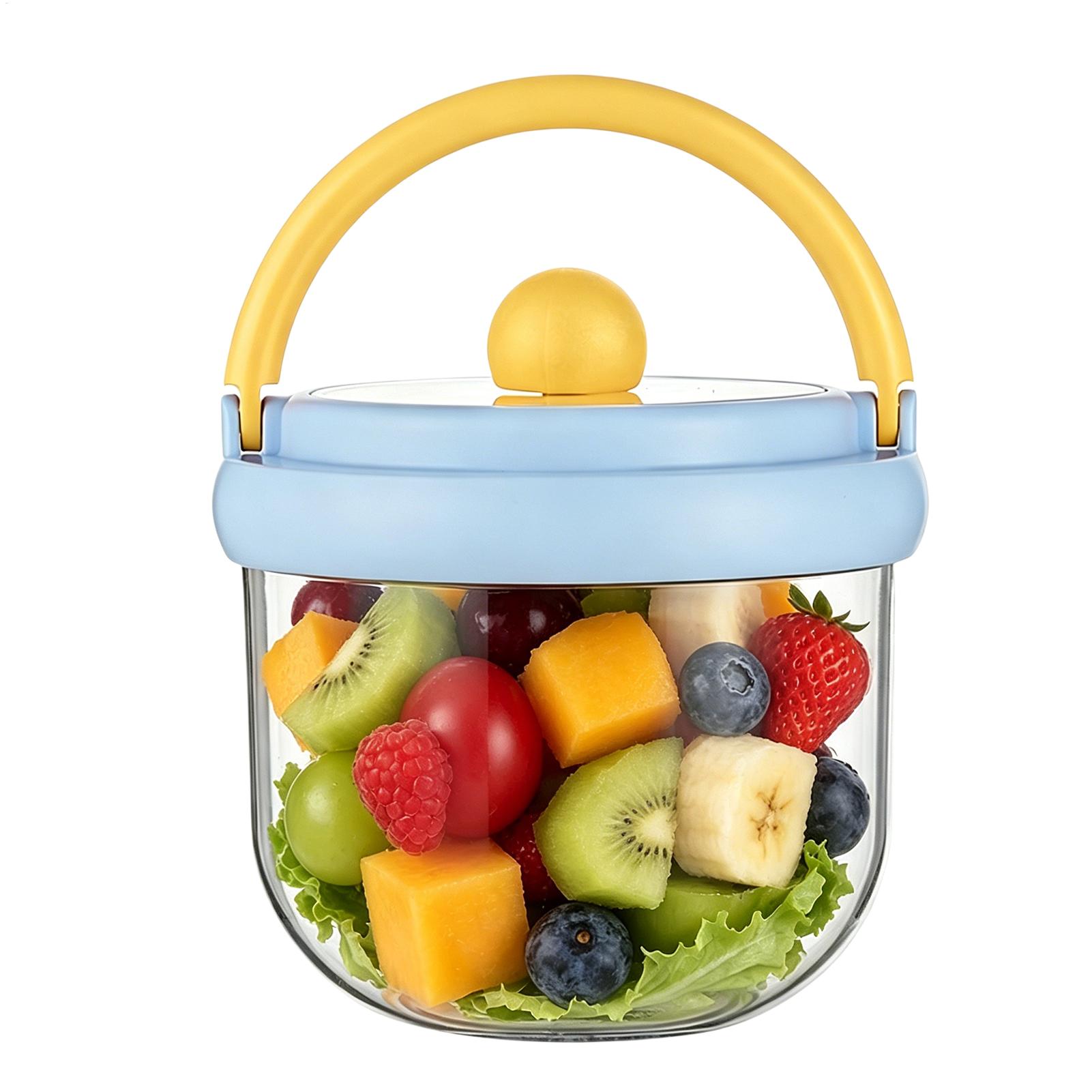 Meal Prep Jar Salad - 600ml 여행용 샐러드 용기, 새지 않는