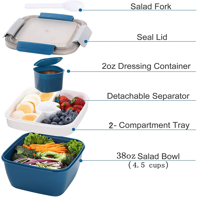 휴대용 샐러드 점심 용기 샐러드 그릇 대형 도시락 상자 - Salad Container Jar 리뷰 및 가격