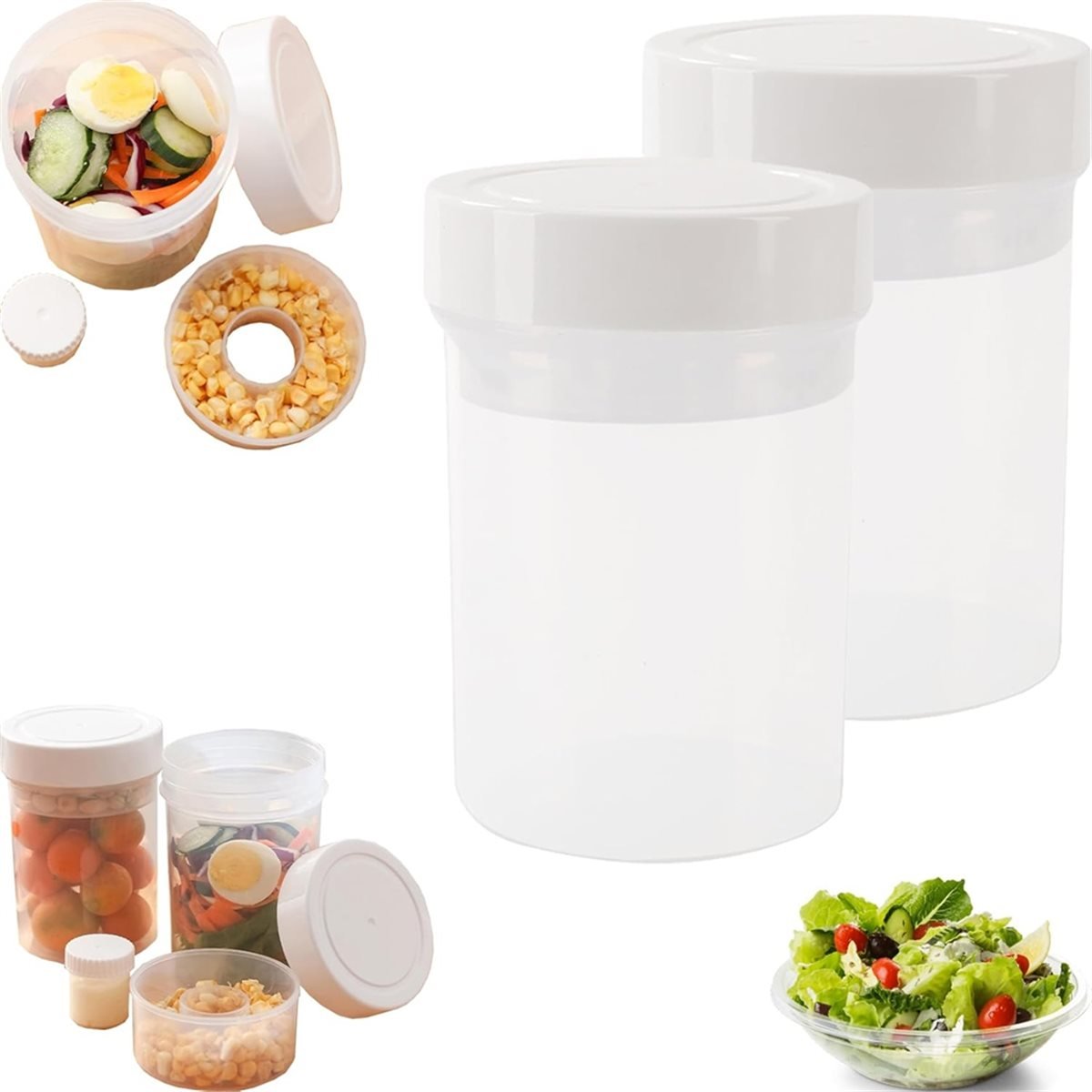 누수 방지 샐러드 용기 - 습식/건식 분리 용기, 3i - Meal Prep Jar Salad 리뷰 및 가격