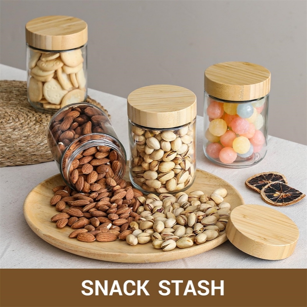 4팩 16온스 오버나이트 오트밀 용기, 대나무 뚜껑이  - Meal Prep Overnight Oats 리뷰 및 가격
