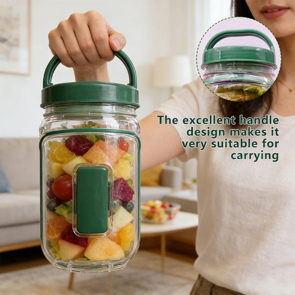 새지 않는 플라스틱 샐러드 용기, 측면 개방형 뚜껑,  - Salad Container Jar 리뷰 및 가격