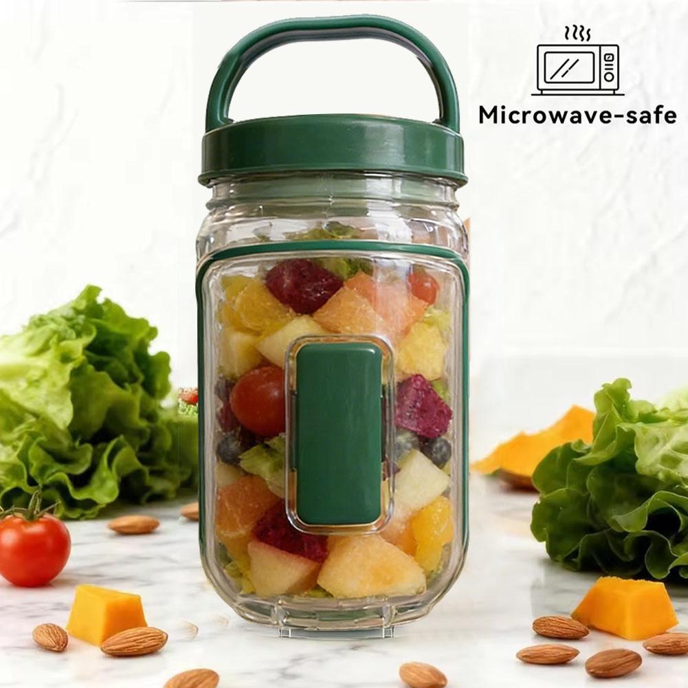 새지 않는 플라스틱 샐러드 용기, 측면 개방형 뚜껑,  - Salad Container Jar 리뷰 및 가격