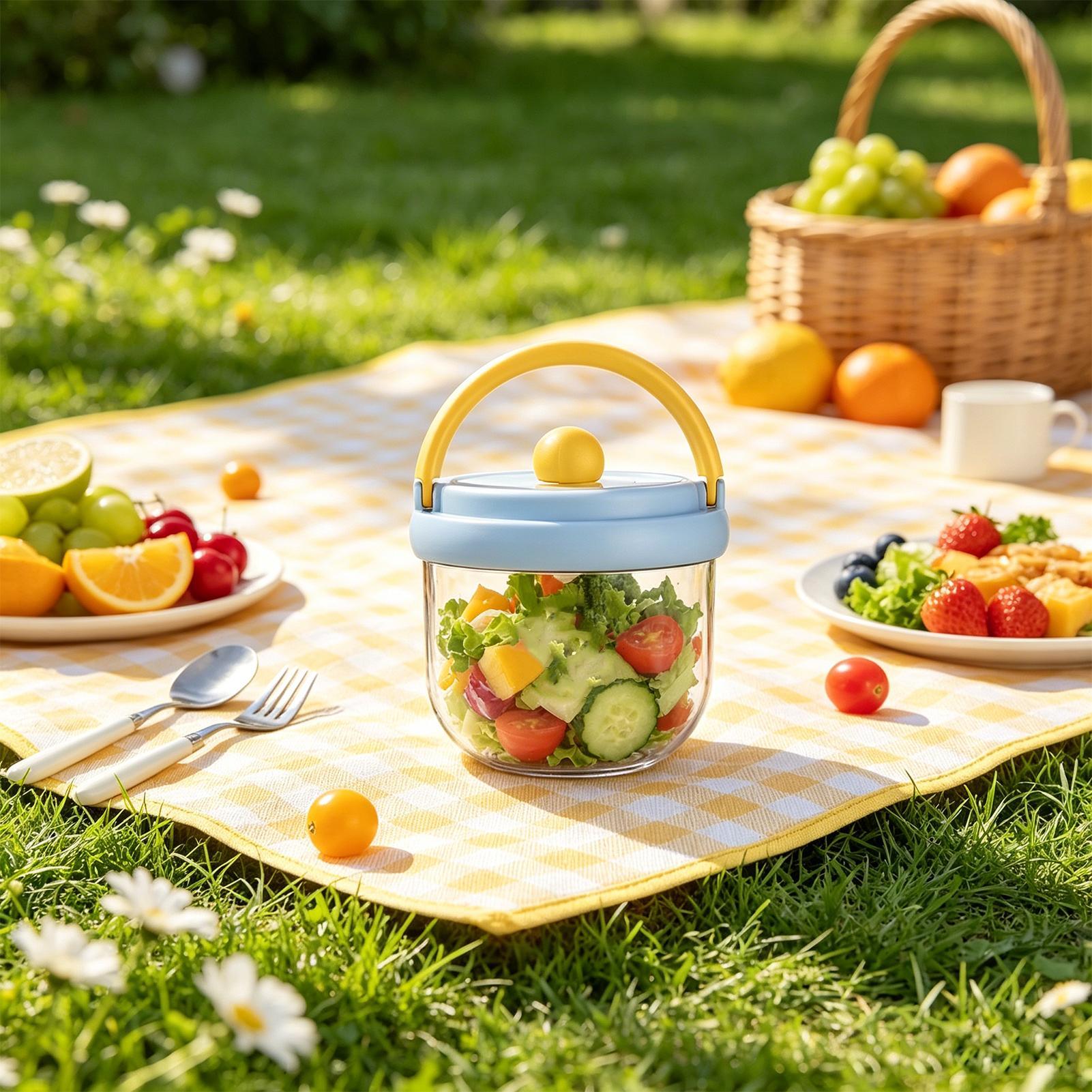 600ml 여행용 샐러드 용기, 새지 않는 휴대용 보관 - Meal Prep Jar Salad 리뷰 및 가격
