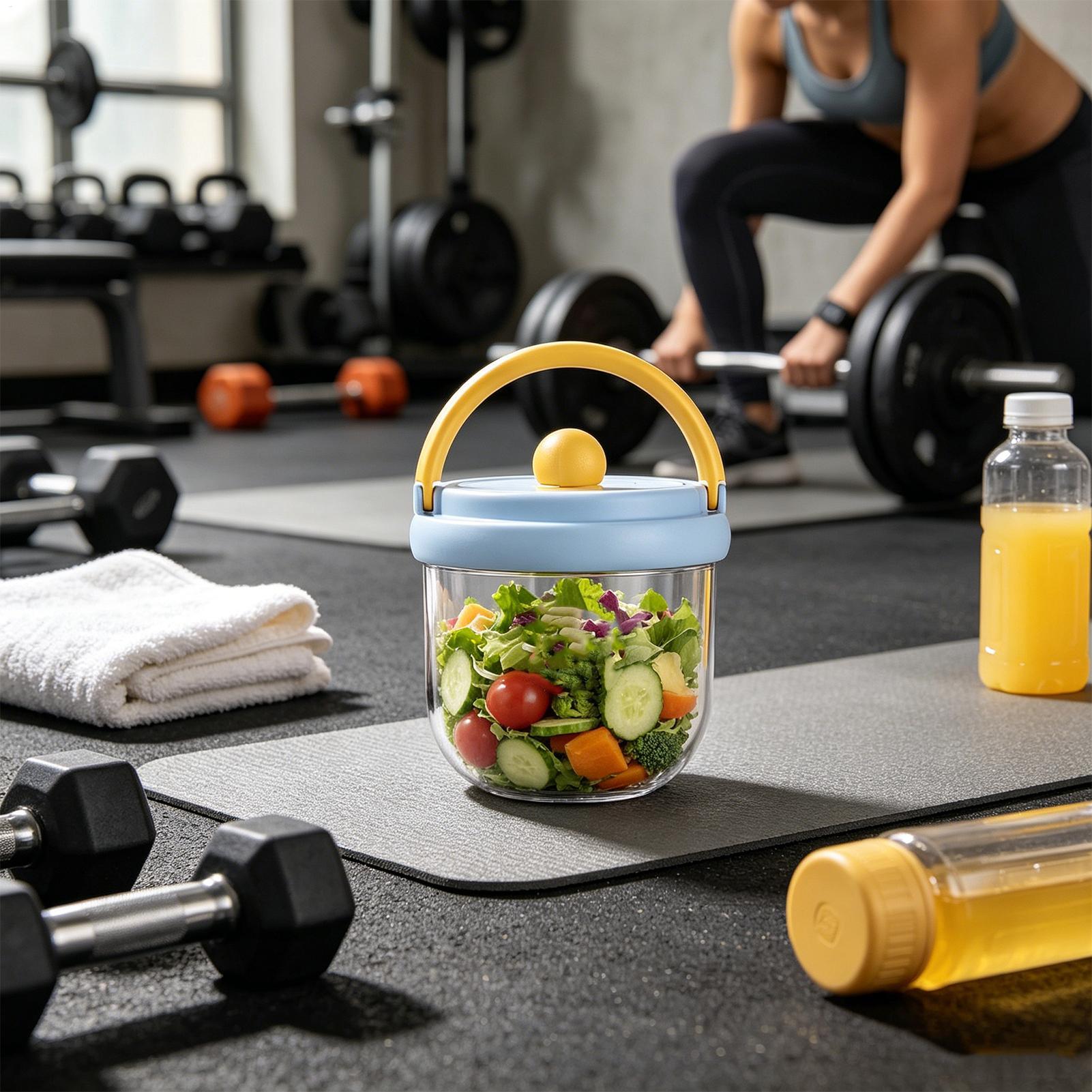 600ml 여행용 샐러드 용기, 새지 않는 휴대용 보관 - Meal Prep Jar Salad 리뷰 및 가격