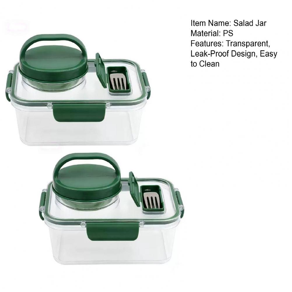 새지 않는 샐러드 박스 2팩 샐러드 용기, 드레싱 컵과 - Meal Prep Jar Salad 리뷰 및 가격