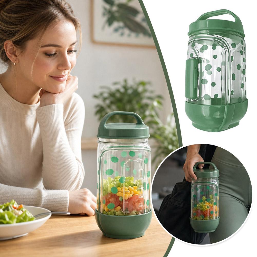샐러드 컵 포크 소스 용기 드레싱 쉐이커 병 누수 방지 - Meal Prep Jar Salad 리뷰 및 가격