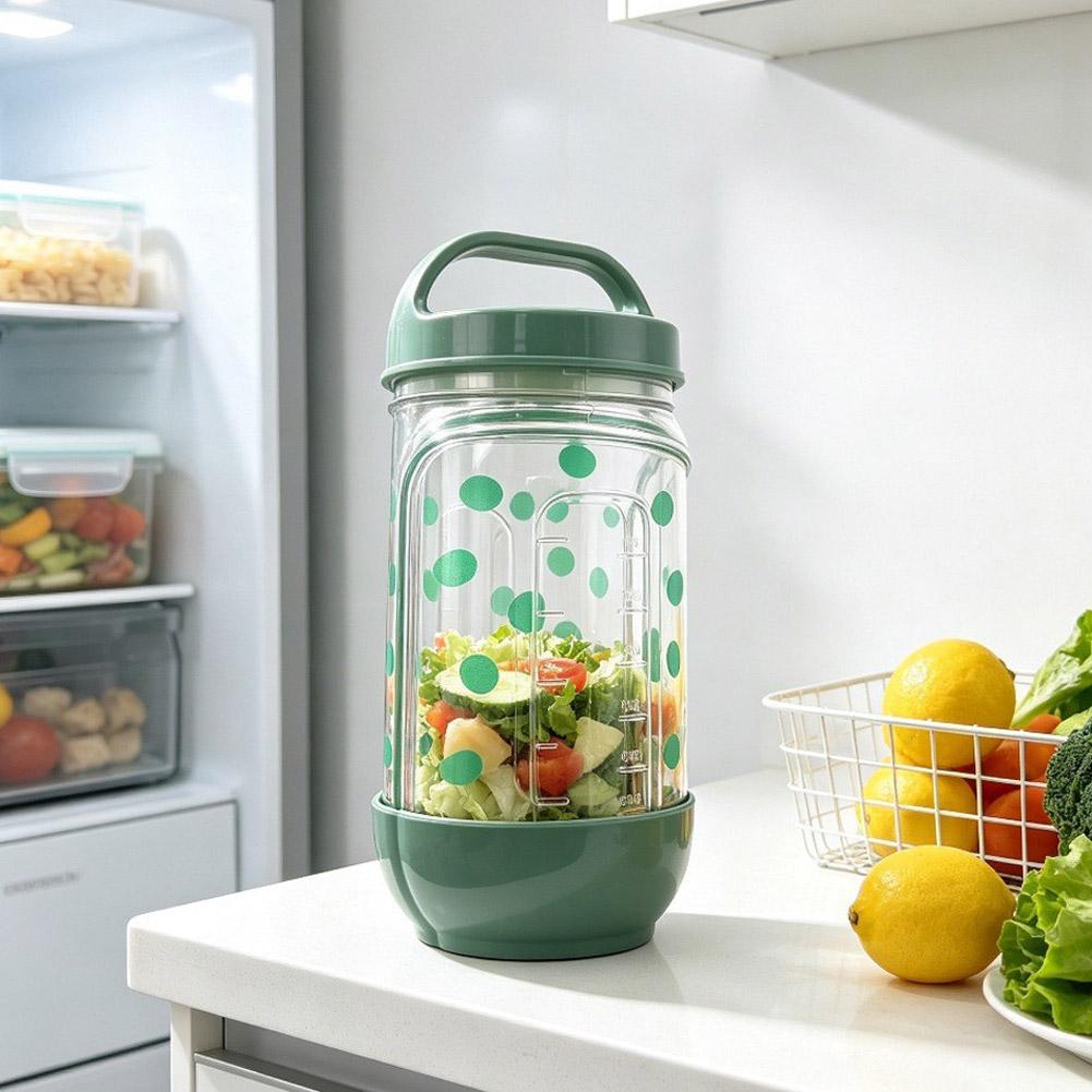 샐러드 컵 포크 소스 용기 드레싱 쉐이커 병 누수 방지 - Meal Prep Jar Salad 리뷰 및 가격