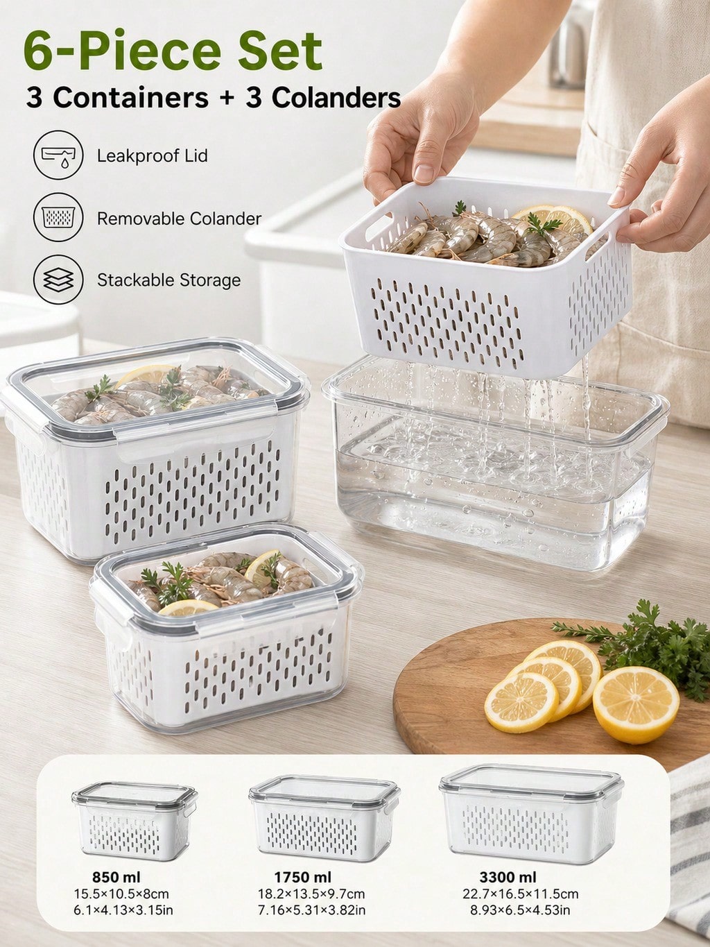 다양한 크기의 냉동고, 식료품 저장실 및 찬장용 신선도 - Salad Container Jar 리뷰 및 가격