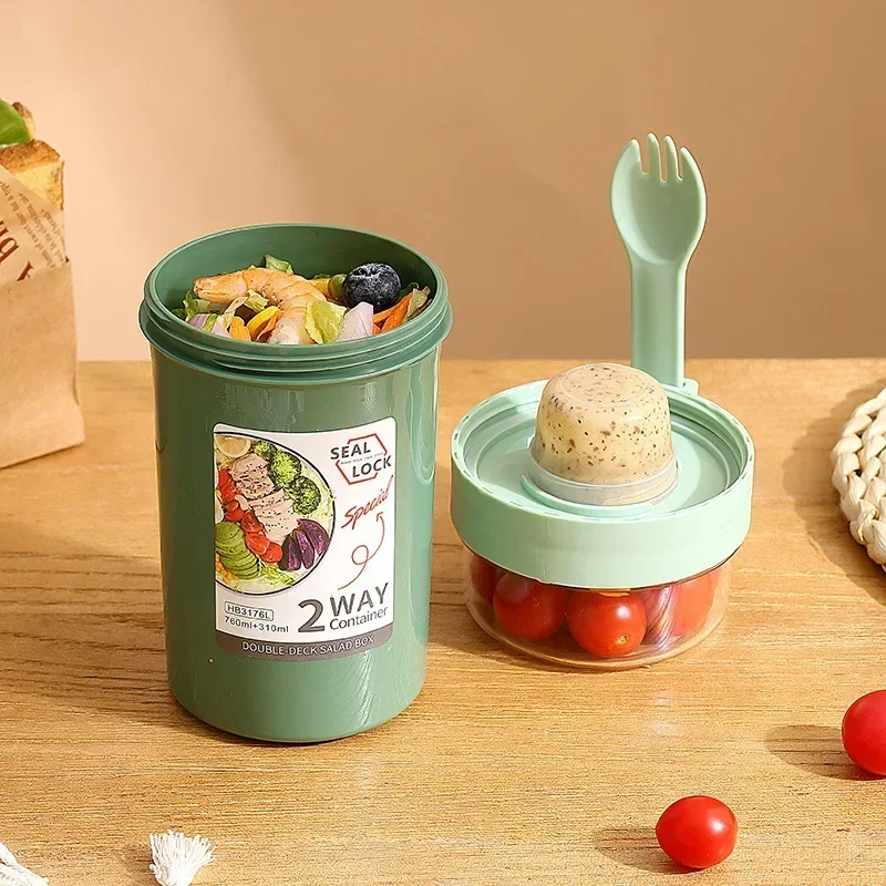 벤토 도시락 샐러드 오트밀 아침식사 더블컵 시리얼 견과 - Salad Container Jar 리뷰 및 가격