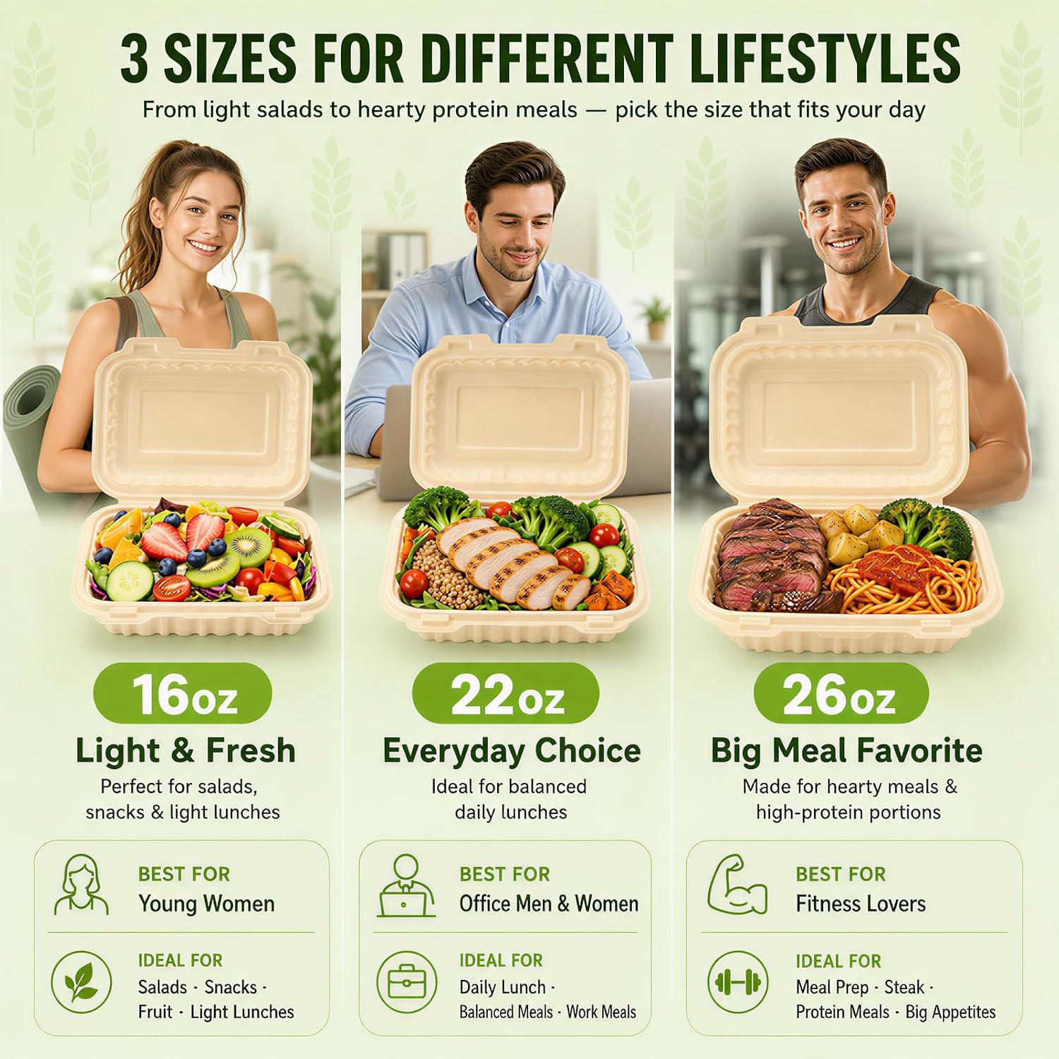 50개입 16온스 조개껍질 모양 테이크아웃 용기, 천연 - Meal Prep Rice 리뷰 및 가격
