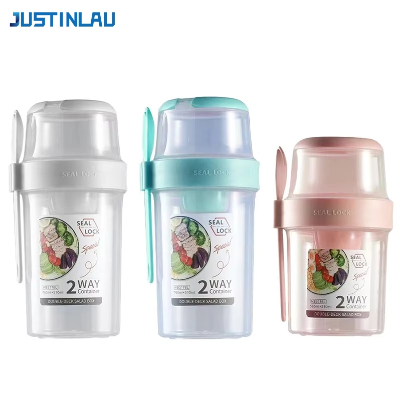 JUSTINLAU 휴대용 피트니스 체중 감량 샐러드 컵 - Salad Container Jar 리뷰 및 가격