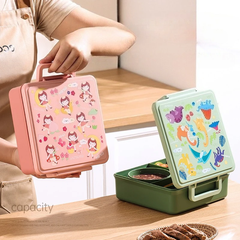 점심 도시락 만화 과일 샐러드 도시락 세트 어린이용 휴 - Salad Container Jar 리뷰 및 가격