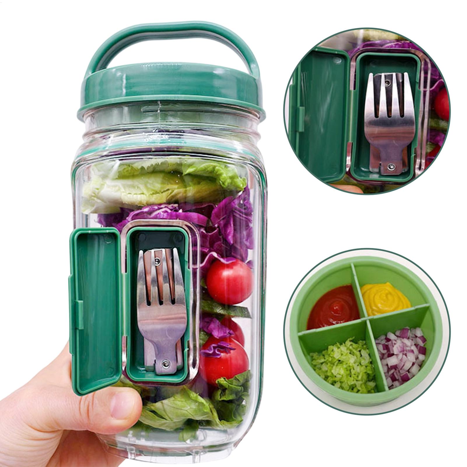 1000ml 누수 방지 샐러드 용기, 측면 개방형 샐러 - Meal Prep Jar Salad 리뷰 및 가격