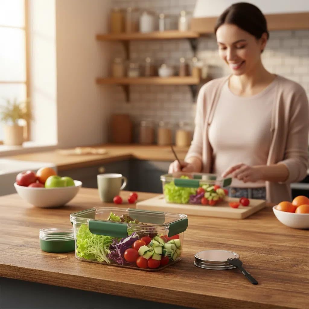 태양광 보관 용기, 식품 보관 용기, 식사 준비 용기, - Meal Prep Jar Salad 리뷰 및 가격