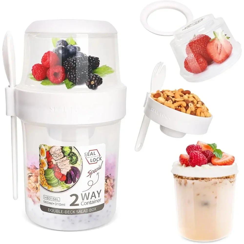 샐러드 컵 아침 식사 컵 휴대용 식품 저장 도시락 상자 - Salad Container Jar 리뷰 및 가격