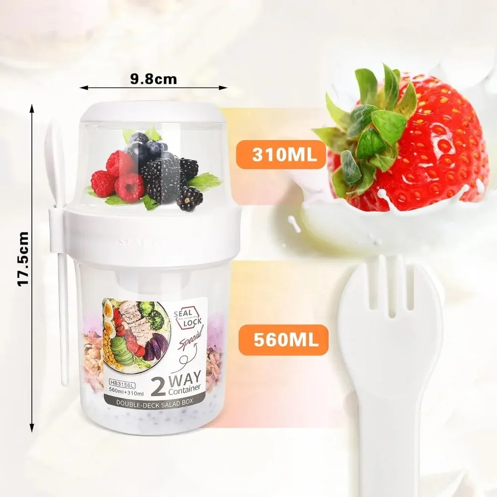 샐러드 컵 아침 식사 컵 휴대용 식품 저장 도시락 상자 - Salad Container Jar 리뷰 및 가격