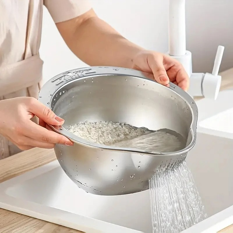 녹슬지 않는 스텐 쌀씻는볼 타공 채반 쌀함지박 파스타  - Meal Prep Rice 리뷰 및 가격