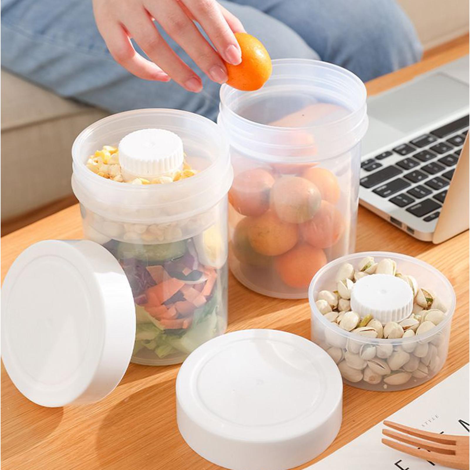 뚜껑이 있는 샐러드 용기 식사 준비용 750ml 휴대용 - Meal Prep Jar Salad 리뷰 및 가격