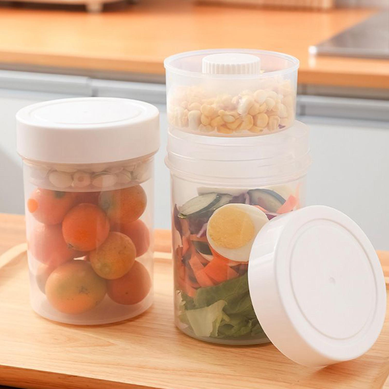 뚜껑이 있는 샐러드 용기 식사 준비용 750ml 휴대용 - Meal Prep Jar Salad 리뷰 및 가격